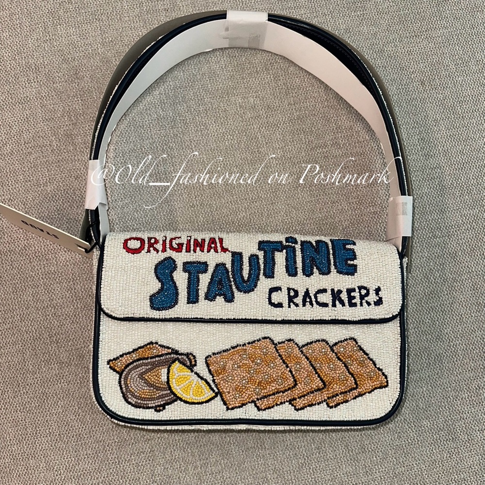 Price Firm - STAUD Tommy Beaded Shoulder Bag in Stautines - Picture 8 of 16